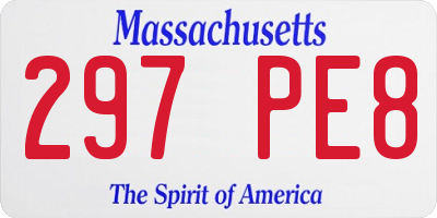 MA license plate 297PE8