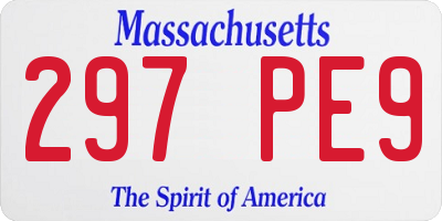 MA license plate 297PE9