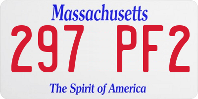 MA license plate 297PF2