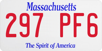 MA license plate 297PF6
