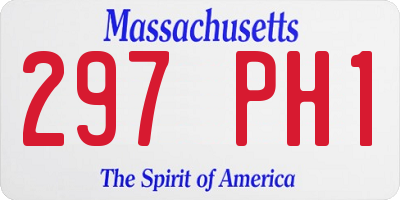 MA license plate 297PH1