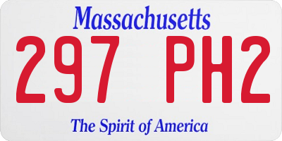 MA license plate 297PH2