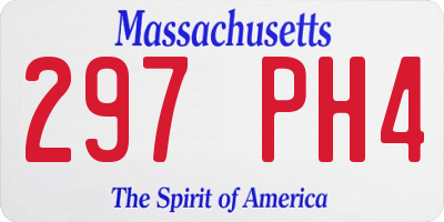 MA license plate 297PH4