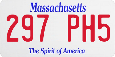 MA license plate 297PH5