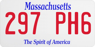 MA license plate 297PH6