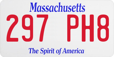 MA license plate 297PH8
