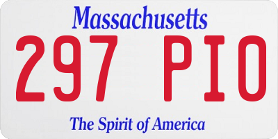 MA license plate 297PI0