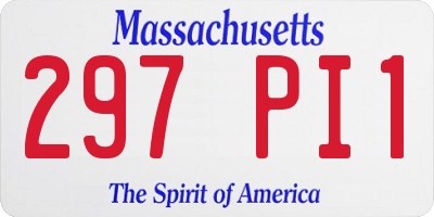 MA license plate 297PI1