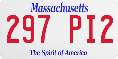 MA license plate 297PI2