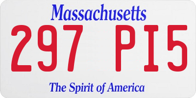 MA license plate 297PI5