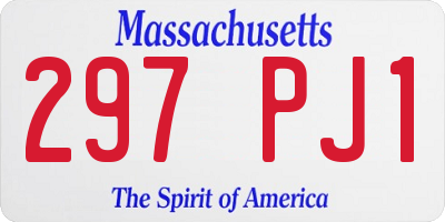 MA license plate 297PJ1