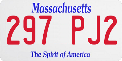 MA license plate 297PJ2