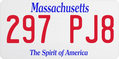MA license plate 297PJ8