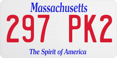 MA license plate 297PK2