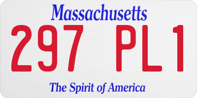 MA license plate 297PL1