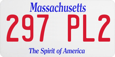 MA license plate 297PL2