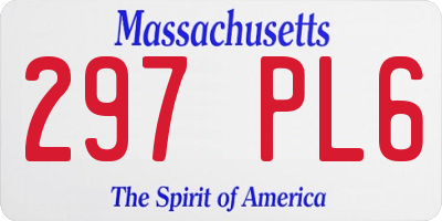 MA license plate 297PL6