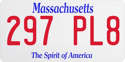 MA license plate 297PL8