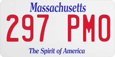 MA license plate 297PM0