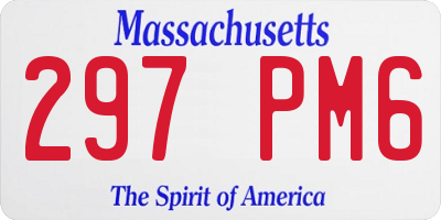 MA license plate 297PM6
