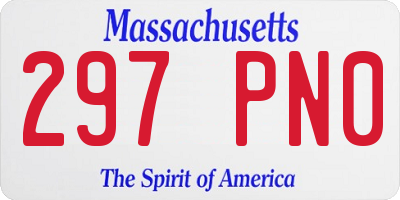 MA license plate 297PN0