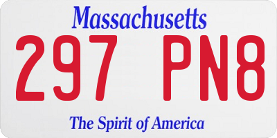 MA license plate 297PN8