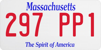 MA license plate 297PP1