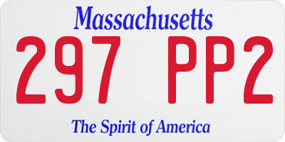 MA license plate 297PP2