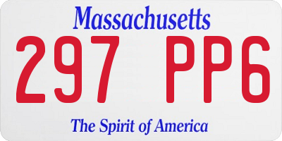 MA license plate 297PP6