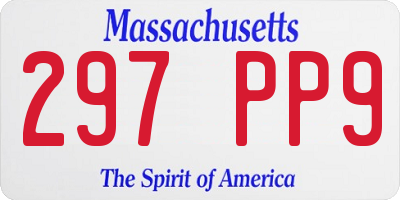 MA license plate 297PP9