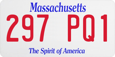 MA license plate 297PQ1