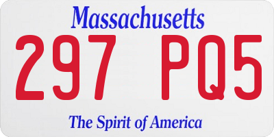 MA license plate 297PQ5