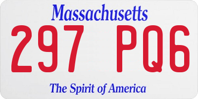 MA license plate 297PQ6