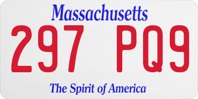 MA license plate 297PQ9