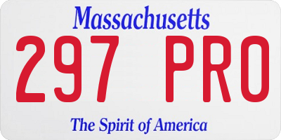 MA license plate 297PR0