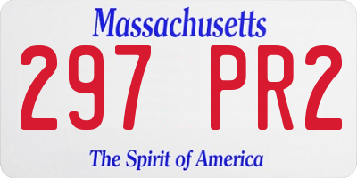 MA license plate 297PR2
