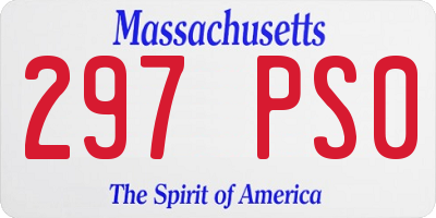 MA license plate 297PS0