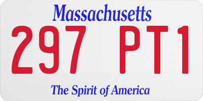 MA license plate 297PT1