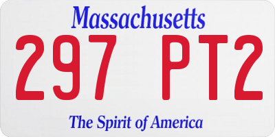 MA license plate 297PT2