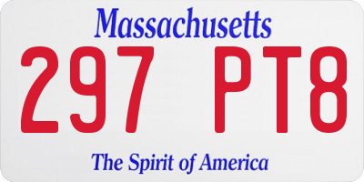 MA license plate 297PT8