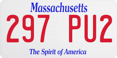 MA license plate 297PU2