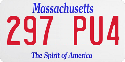 MA license plate 297PU4