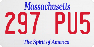 MA license plate 297PU5