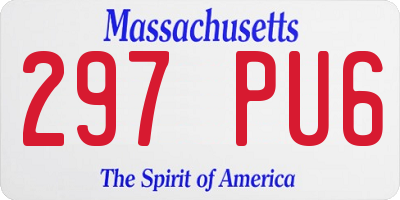 MA license plate 297PU6