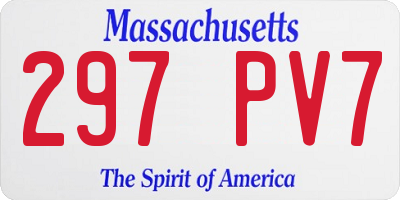 MA license plate 297PV7