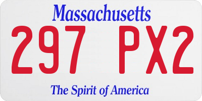 MA license plate 297PX2