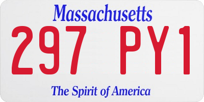 MA license plate 297PY1