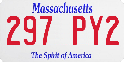 MA license plate 297PY2