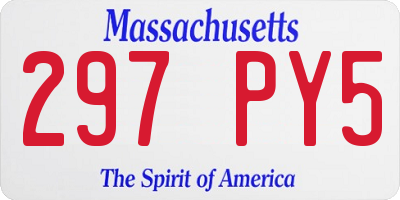 MA license plate 297PY5