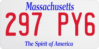 MA license plate 297PY6